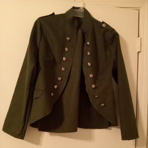 Olive Green Military Style Jacket